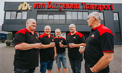 Founder Jan Van Dingenen Transport at truck